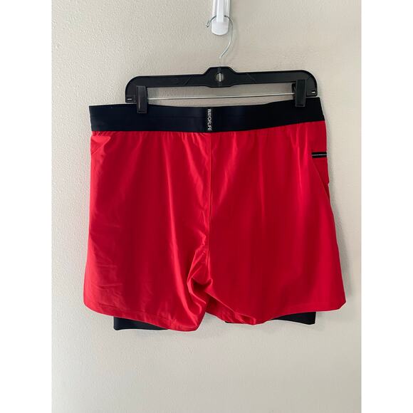 Men's Athletic Shorts in Red - Picture 2 of 2